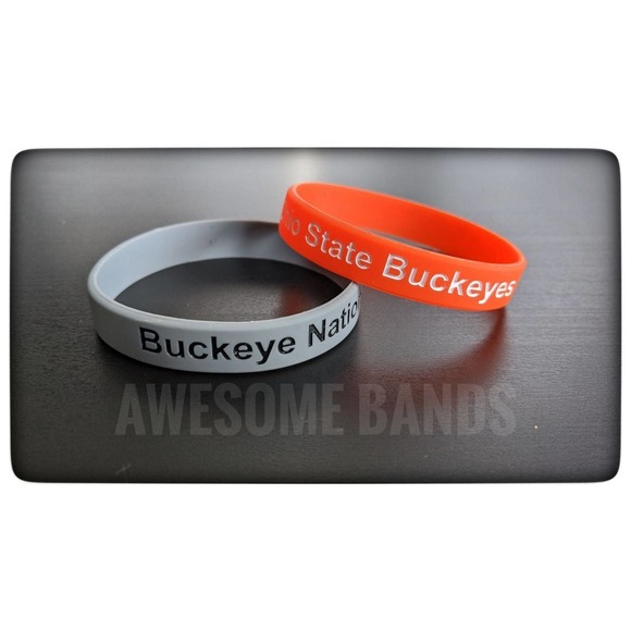 Ohio State Buckeyes 4 Silicone Wristband Set New - Picture 4 of 6